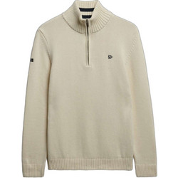Superdry Ανδρική Πλεκτή Μπλούζα με Φερμουάρ Μπεζ M6110706A