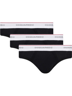 Dsquared2 Ανδρικά Σλιπ Βαμβακερά Μαύρα 3Pack DCX300060-001