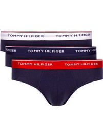 Tommy Hilfiger Premium Essential Ανδρικά Σλιπ Βαμβακερά Navy Μπλε 3Pack 1U87903766-904