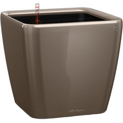 Lechuza Quadro 28 Ls Premium Αυτοποτιζόμενη Γλάστρα Εσωτερικού Χώρου Τετράγωνη Πλαστική Γκρι Καφέ 28x28x26cm 16145