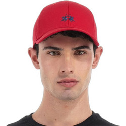 La Martina Ανδρικό Καπέλο Jockey Υφασμάτινο Κόκκινο CCUH03-TW451-06084