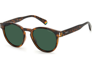 Polaroid Eyewear PLD6175S 086UC Ανδρικά Γυαλιά Ηλίου Στρογγυλά Κοκάλινα Ταρταρούγα με Πράσινο Φακό