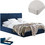 HomeMarkt Briley Κρεβάτι Υπέρδιπλο Υφασμάτινο με Στρώμα & Μηχανισμό Ανύψωσης 160x200cm HM21272.03