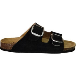 Plakton Γυναικεία Σανδάλια Suede Ανατομικά Μαύρα 185983