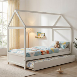 Pakoworld DreamHouse Παιδικό Κρεβάτι Σπιτάκι Τύπου Montessori Μονό για Στρώμα 90x190cm με Αποθηκευτικό Χώρο 412-000013