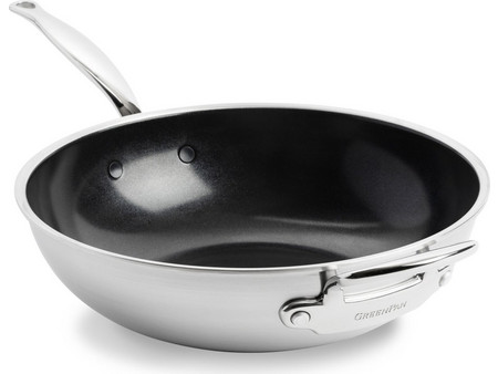 GreenPan Premiere Wok Ανοξείδωτο Αντικολλητικό 30cm CC003821-001