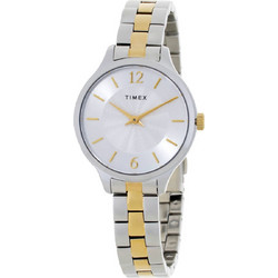 Timex Peyton Γυναικείο Ρολόι με Ασημί Χρυσό Μεταλλικό Μπρασελέ TW2W98100