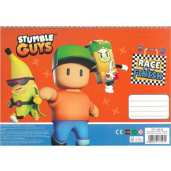 Gim Stumble Guys Μπλοκ Ζωγραφικής 23x33cm 40 Φύλλων με Αυτοκόλλητα 377-32416