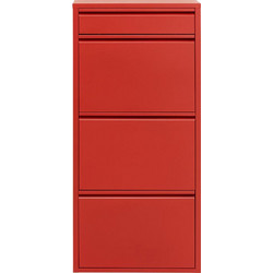 Kare Design Παπουτσοθήκη Μεταλλική Caruso 3 Κόκκινη M50xΠ15xΥ115cm KA-71081