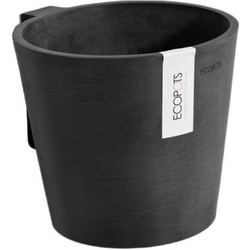 Ecopots Amsterdam Κρεμαστή Γλάστρα Στρογγυλή Πλαστική Μαύρη 20x17.5cm 31770-4647