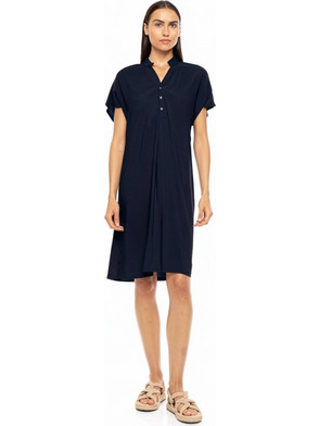 Pink Label Mini Καλοκαιρινό Καθημερινό Φόρεμα Μεταξωτό Navy Μπλε BN-297