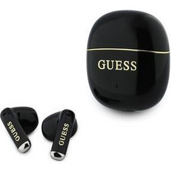 Guess Gold Line Glossy Classic Logo TWS Ακουστικά Bluetooth Earbud Black