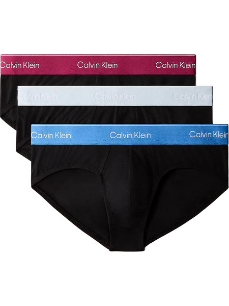 Calvin Klein Ανδρικά Σλιπ Βαμβακερά Μαύρα 3Pack LV00NB4388-4M5