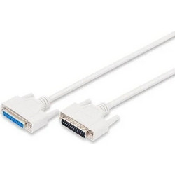 Digitus AK-610201-020-E Καλώδιο RS-232 DB25 Male to RS-232 DB25 Female 2m Beige