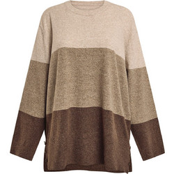 Celestino Γυναικείο Πουλόβερ Oversized Καφέ Μπεζ WU7948.4578