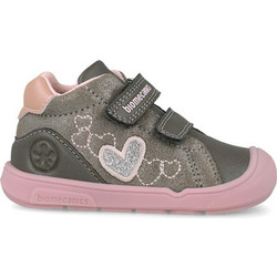 Biomecanics Παιδικά Sneakers Μποτάκια Ανθρακί Ροζ 261142-A168