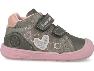 Biomecanics Παιδικά Sneakers Μποτάκια Ανθρακί Ροζ 261142-A168