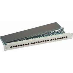 EFB Elektronik 37667SW.1M Ethernet Patch Panel Rack 1U 19" 24 Θυρών Cat.6 Shielded STP
