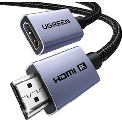 Ugreen Καλώδιο Braided HDMI Male to HDMI Female 2m Black HD165 95927