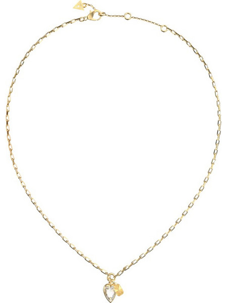 Guess Crystal Love Γυναικείο Κολιέ Καρδιά από Ατσάλι Επιχρυσωμένο JUBN06359JWYGT