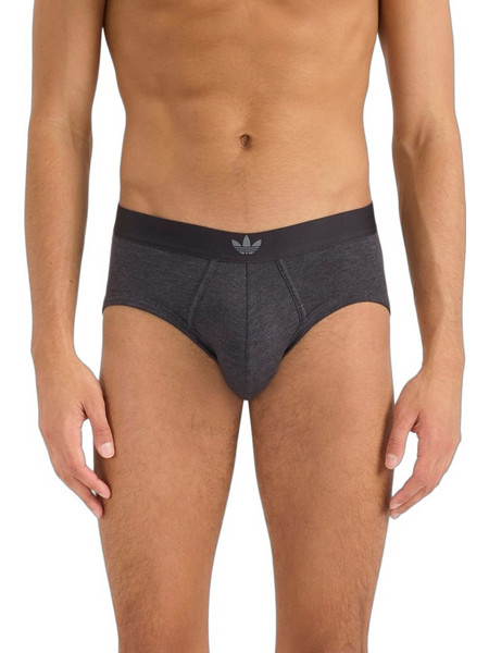 Adidas Ανδρικά Σλιπ Βαμβακερά Ανθρακί 2Pack KM2679