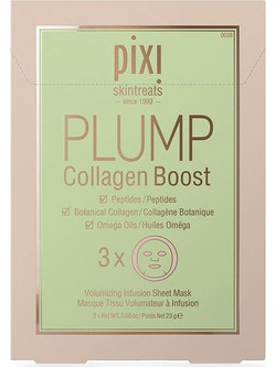 Pixi Plump Collagen Boost Sheet Μάσκα Προσώπου για Αντιγήρανση & Ενυδάτωση με Κολλαγόνο 3x23gr