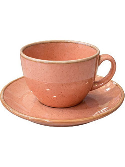 Espiel Essentials Φλιτζάνι Cappuccino & Τσαγιού Πορσελάνης Ροζ 220ml OWS102K6