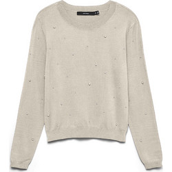 Vero Moda Γυναικεία Πλεκτή Μπλούζα Εκρού 10346994