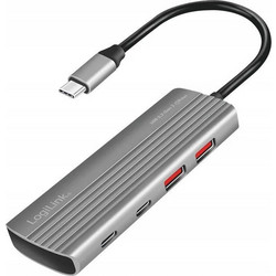 LogiLink UA0413 USB Hub 3.0 USB-C με 4 Θύρες USB-A / USB-C & Εξωτερική Παροχή Ρεύματος