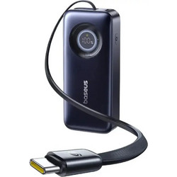 Baseus EnerCore CR11 Power Bank 20000mAh 67W με Ενσωματωμένο Καλώδιο USB-C Power Delivery Black