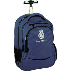 Back Me UP Real Madrid Σχολική Τσάντα Τρόλεϊ Δημοτικού Navy Μπλε 381-00074