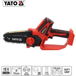 Yato YT-828114 Κλαδευτικό Αλυσοπρίονο Μπαταρίας 18V με Λάμα 15.2cm