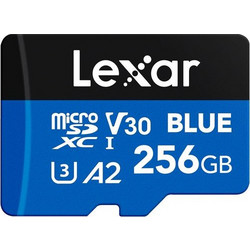 Lexar Blue microSDXC 256GB Class 10 U3 V30 UHS-I A2 170MB/s