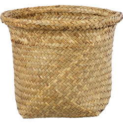 Globostar Cecilia Κρεμαστό Κασπώ Καλάθι Ψάθινο Μπεζ 24x24cm 20342