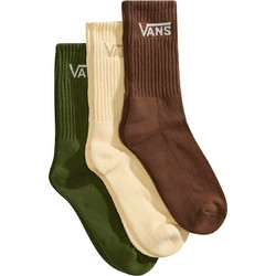 Vans Ανδρικές Κάλτσες Ψηλές Χακί Μπεζ Καφέ 3Pack VN000QBVGRK