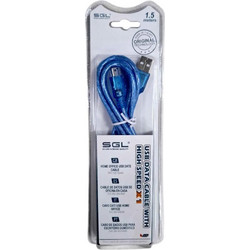 097572 Καλώδιο USB-A Male 2.0 to USB-B Male 1.5m Blue