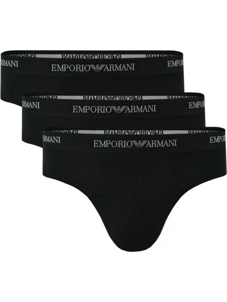 Emporio Armani Ανδρικά Σλιπ Βαμβακερά Μαύρα 3Pack EM000258AF14132-MC061