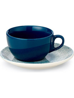 Cryspo Trio Capri Σετ Φλιτζάνια Cappuccino & Τσαγιού Πορσελάνης Μπλε 230ml 6τμχ 47.140.16