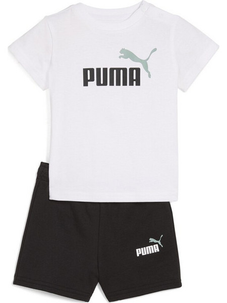 Puma Minicats Βρεφικό Σετ Καλοκαιρινό Λευκό Μαύρο 686285-02
