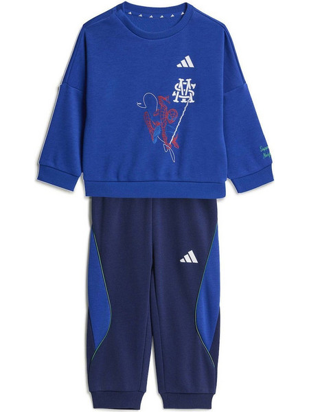 Adidas Marvel Spider-Man Βρεφικό Σετ Φόρμας για Αγόρι Χειμωνιάτικο Royal Blue Navy Μπλε KS3964