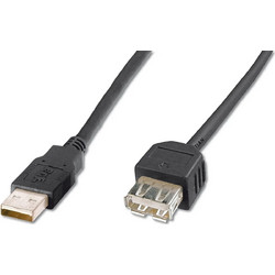 Digitus AK-300200-030-S Καλώδιο USB-A Male 2.0 to USB-A Female 3m Black