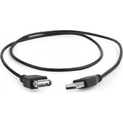 Cablexpert CC-USB2-AMAF-75CM/300-BK Καλώδιο USB-A Male 2.0 to USB-A Female 0.75m Black
