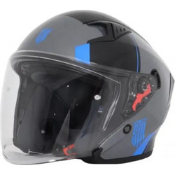 Str Sting New Black Grey Blue Κράνος Μηχανής Jet