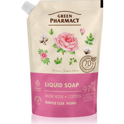 Green Pharmacy Musk Rose & Cotton Κρεμοσάπουνο Refill 460ml