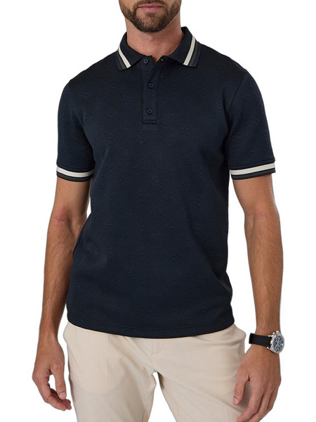 Guess Wallace Ανδρική Μπλούζα Polo Κοντομάνικη Navy Μπλε Z6BP02K6539-A73L