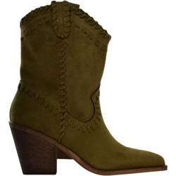 Corina Γυναικεία Μποτάκια Cowgirl Suede Ταμπά με Χοντρό Χαμηλό Τακούνι M6780