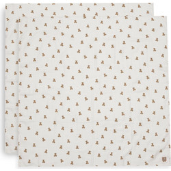 Jollein Mini Teddy Bear Πάνες Αγκαλιάς από Μουσελίνα Γκρι 115x115cm 2τμχ 535-852-68171
