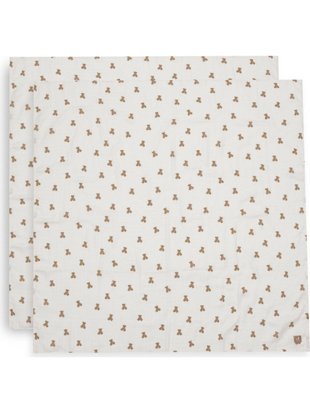 Jollein Mini Teddy Bear Πάνες Αγκαλιάς από Μουσελίνα Γκρι 115x115cm 2τμχ 535-852-68171