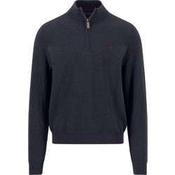 Fynch Hatton Ανδρικό Πουλόβερ με Φερμουάρ Navy Μπλε 1609326-690