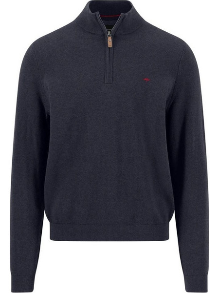 Fynch Hatton Ανδρικό Πουλόβερ με Φερμουάρ Navy Μπλε 1609326-690